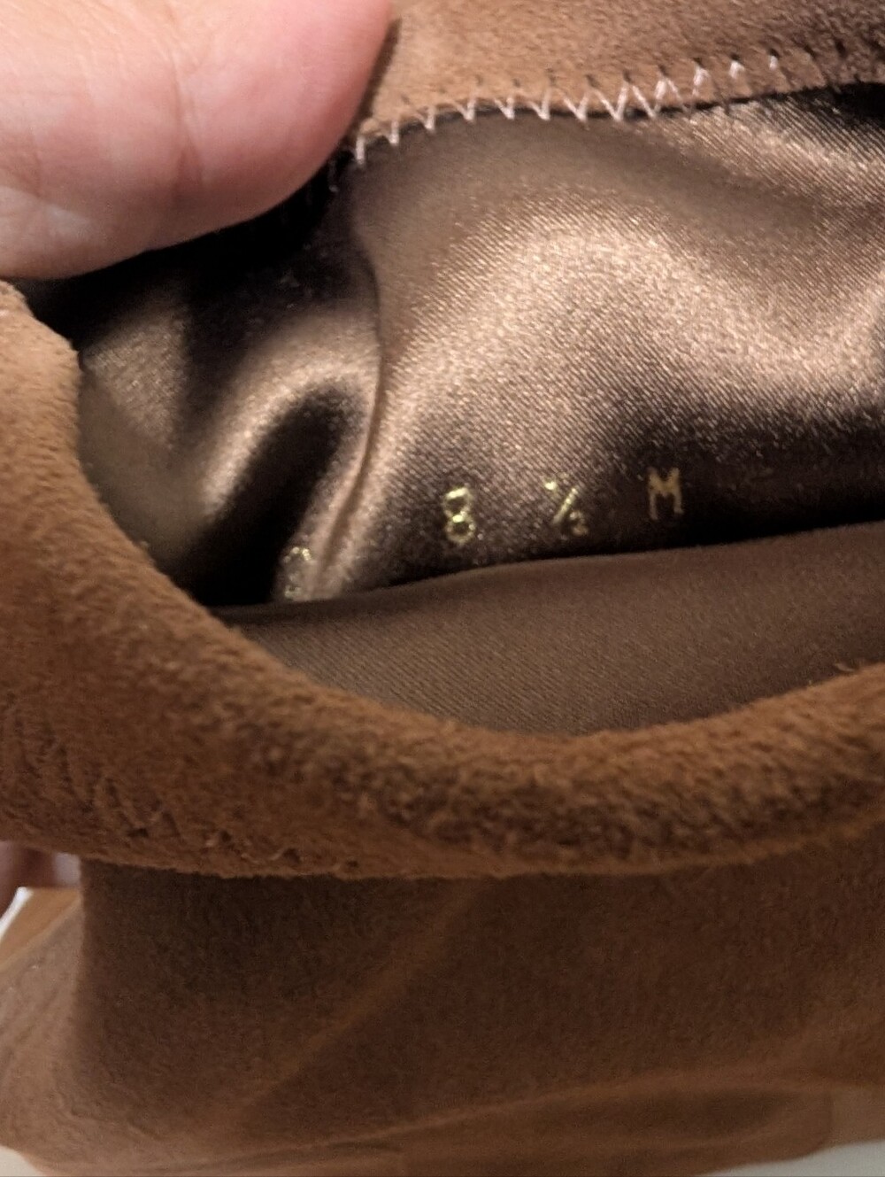 Stuart Weitzman suede sock Short booties Khaki Brown Size 8.5 - Picture 5 of 7